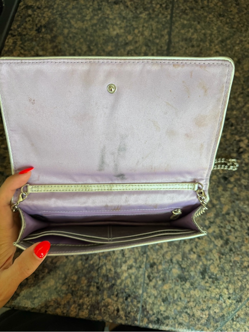 Coach Silver Signature Chain Wallet - Picture 6 of 6